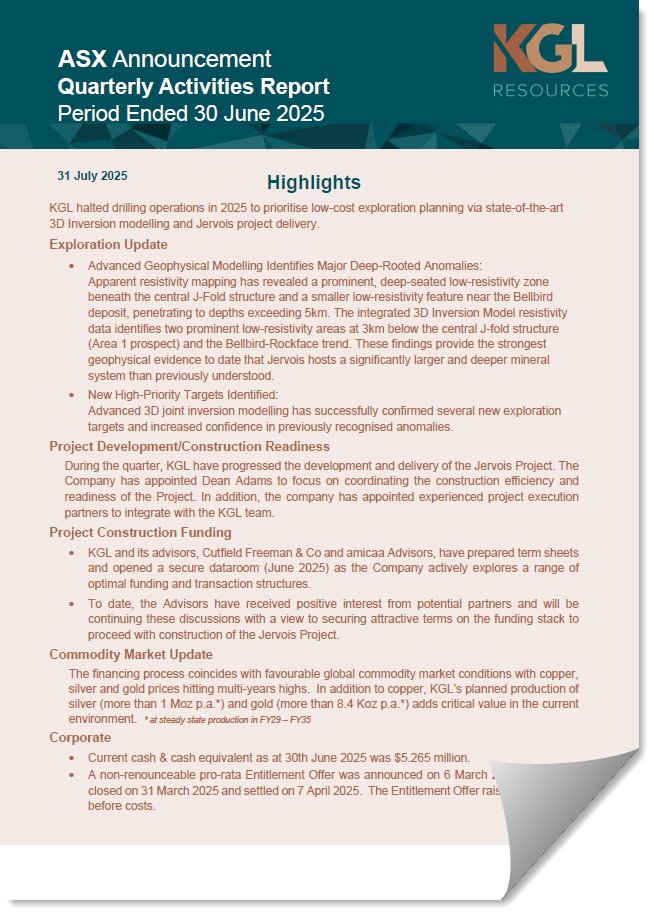 KGL Resources tweet media