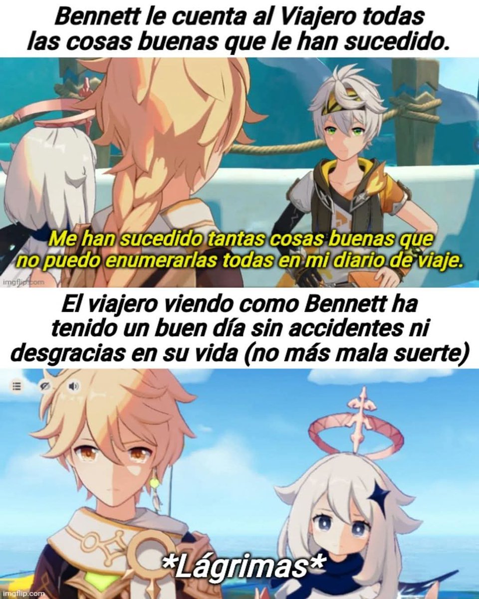 UnaCRandom's tweet photo. El que no le haya pasado nada malo a Bennet en Natlan me da esperanza de que nos confirmen que el es originario de esa región https://t.co/Ppyhn81Daw