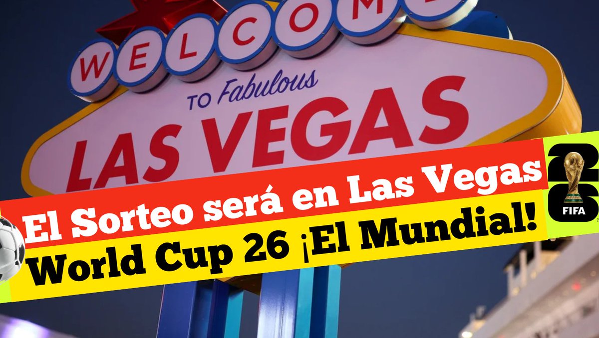 🌍⚽️🏆¡Lo que pasa en Las Vegas! Ahí será el Sorteo de la Copa Mundial de Fútbol 2026 ¡lLa World Cup 26! #deportes #soccer #sports #futbol #FIFA #LasVegas #WorldCup2026 #Mundial2026 

Aquí el #video en #youtube 👇👇

youtube.com/watch?v=0gOJWP…