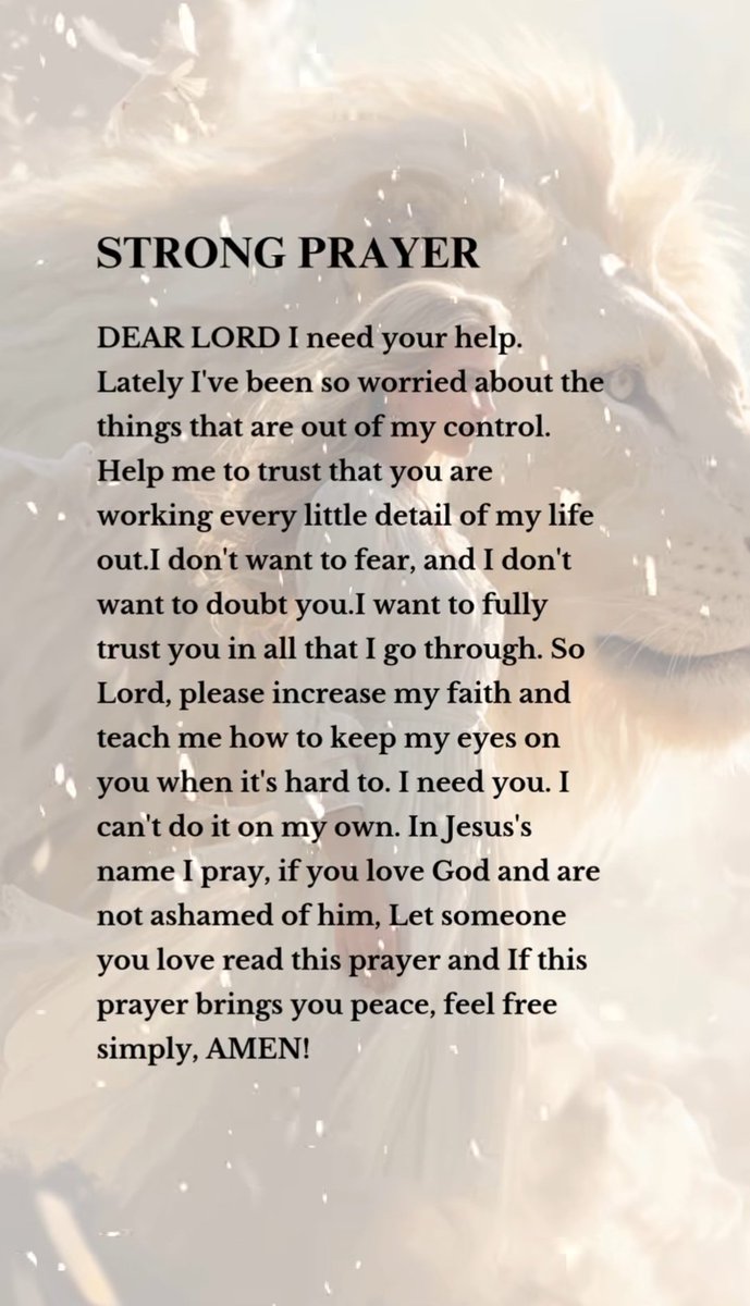 Strong prayer