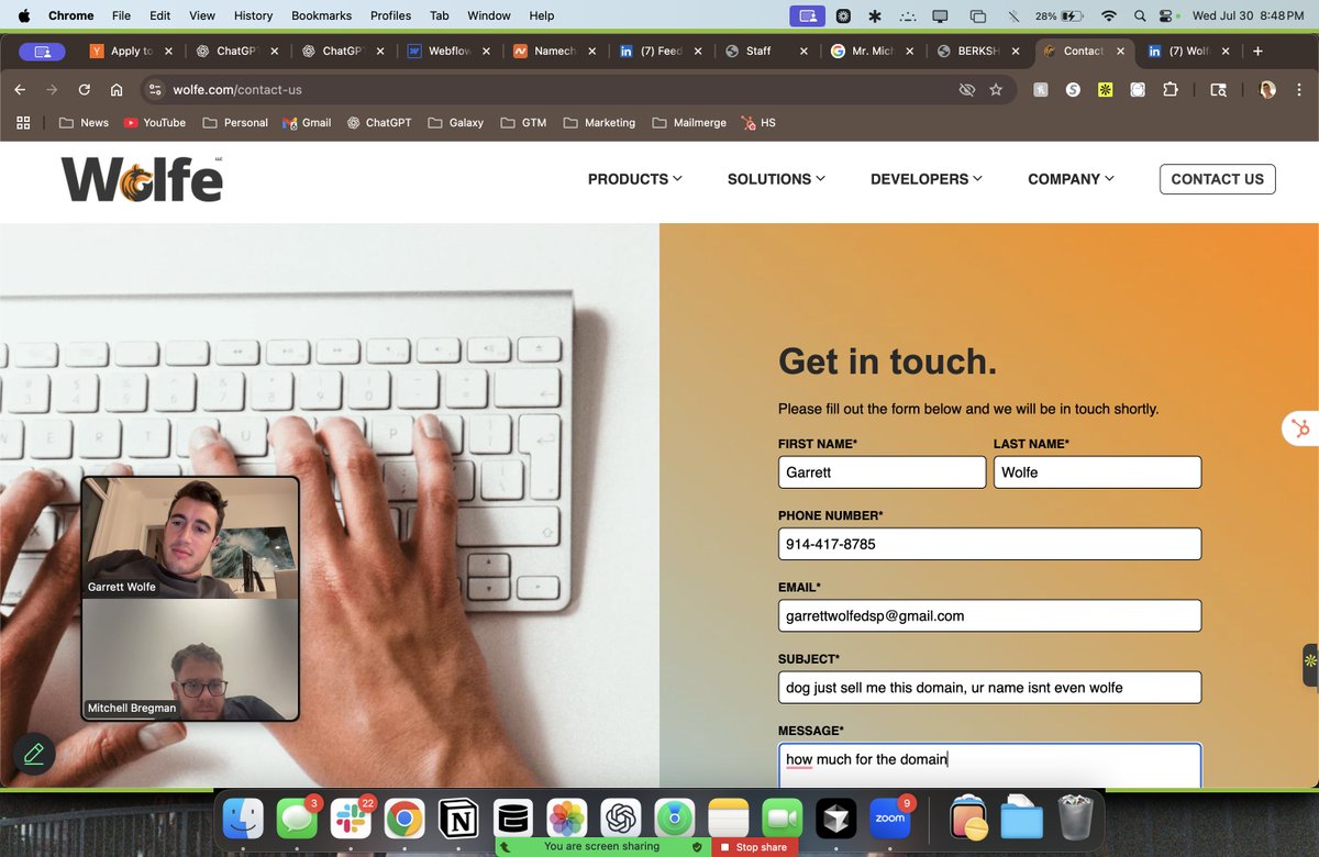 yo i need wolfe.com bad, no way this is a real company