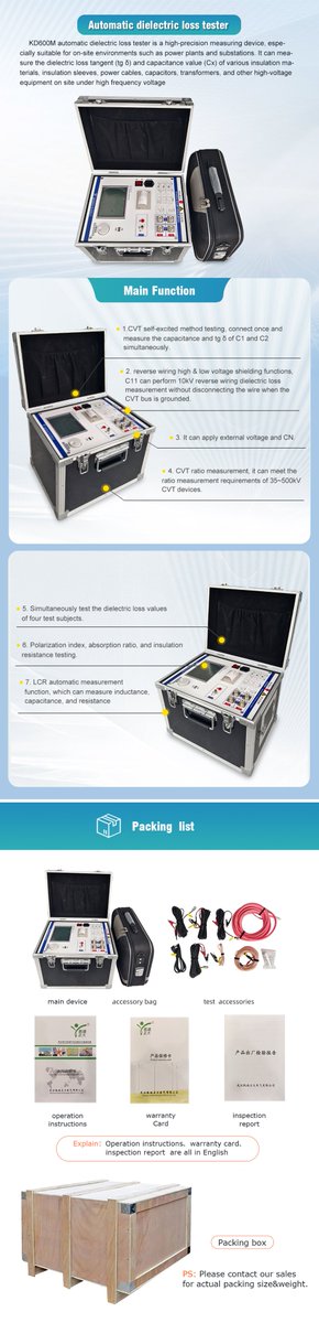KDZDelectrical's tweet image. 🔍 Precision Testing, Simplified!
Meet the KD600M Automatic Tan Delta Tester – engineered for high-voltage equipment like transformers, CT/PTs, cables &amp;amp; bushings.
#TanDelta #HighVoltageTesting #InsulationTest #PowerEquipment #SubstationTools #ElectricalEngineering #KaidiZhengda