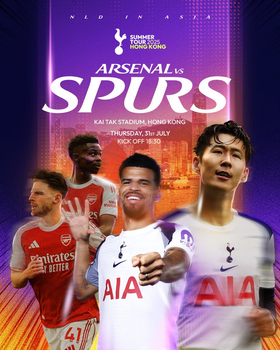 Cuma mau ngingetin 😁

Derbi London Utara di Hongkong 🇭🇰

⏰ 18.30 WIB
📺 SPURSPLAY

#SpursID