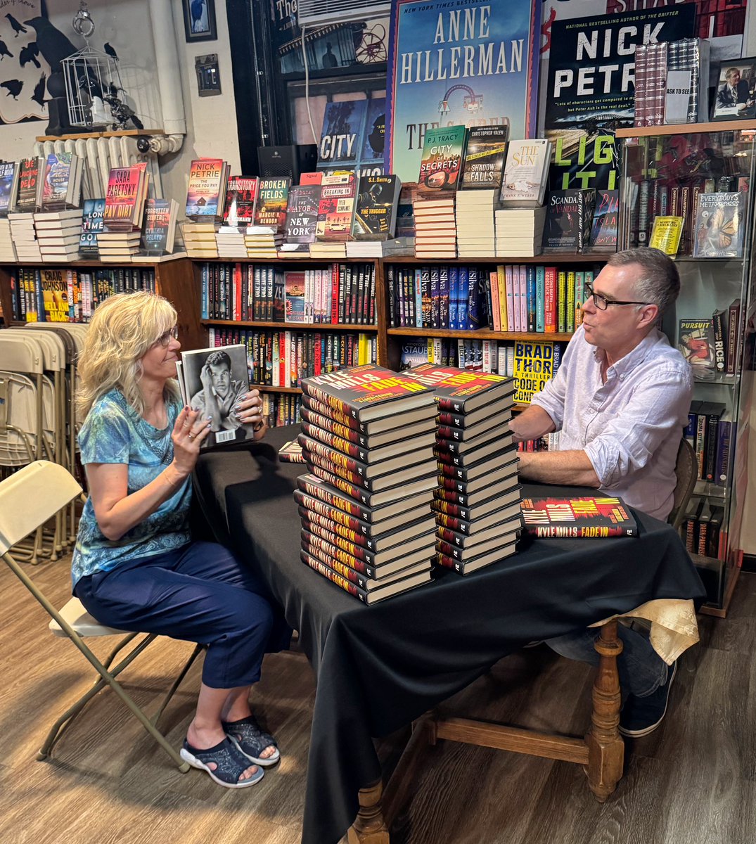 Kris Henrik (@klhdesigns) on Twitter photo Great to see you and chat tonight <a href="/KyleMillsAuthor/">Kyle Mills</a> !
Always fun to stop by Once Upon a Crime ✨ #FadeNation Great to see you and chat tonight <a href="/KyleMillsAuthor/">Kyle Mills</a> !
Always fun to stop by Once Upon a Crime ✨ #FadeNation