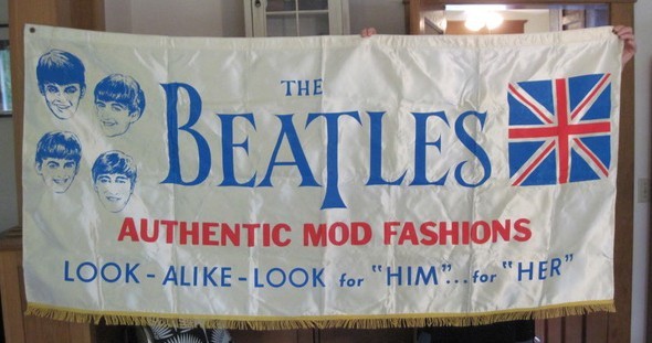 1964 Ultra Rare Large Silky Banner Advertising The Mod Fashions Clothing  ebay.com/itm/2056342736…  #ad