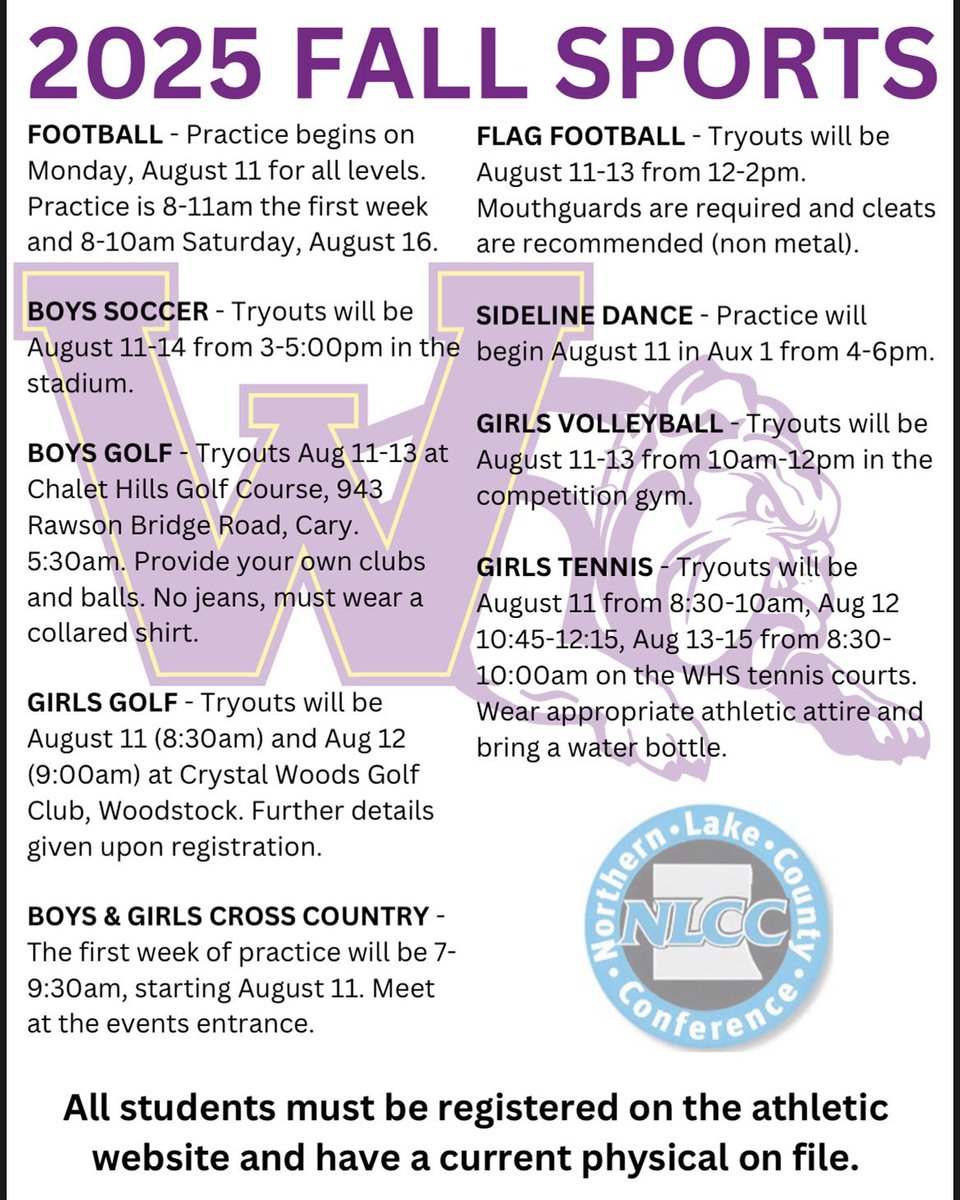 WHS Athletics (@gowhsathletics) on Twitter photo Fall Registration is now open on our athletics website.  For the W! Fall Registration is now open on our athletics website.  For the W!