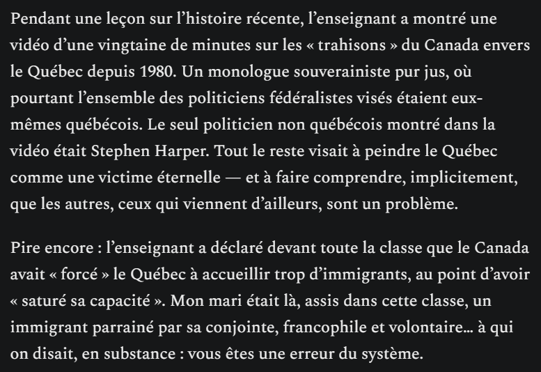 PierLang's tweet photo. On espĂšre qu'il s'agit d'un cas isolĂ©âŠ
#Québec #Canada #francisation #propagande
« Mon mari apprend le français. Cette semaine, on lui a fait comprendre quâil nâĂ©tait pas le bienvenu. » https://t.co/VYrC71zwgS