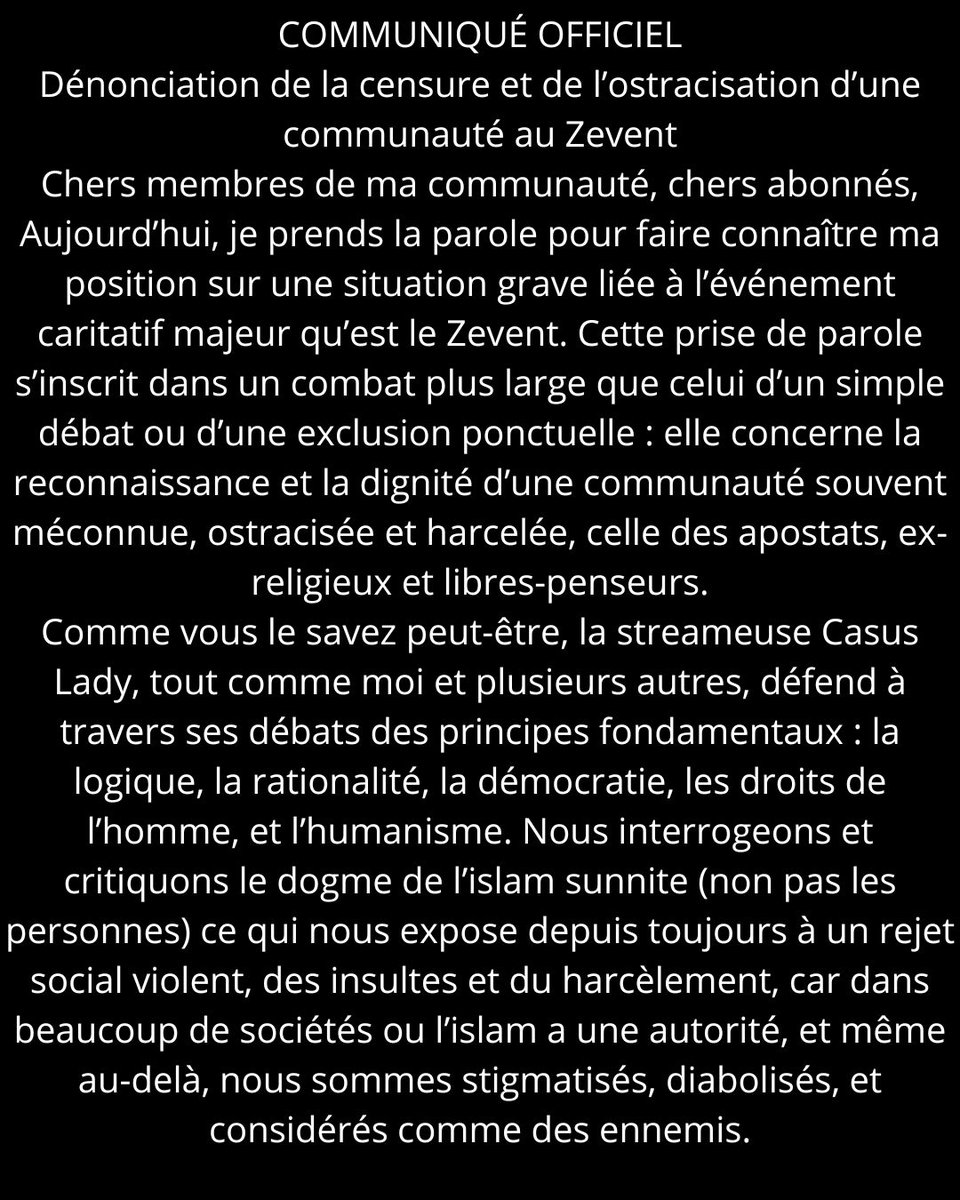 JackLeFouX's tweet image. Dénonciation de la censure et de l’ostracisation d’une communauté au @ZEVENTFR aidez-moi svp a partager ce message, pour qu&apos;il arrive jusqu&apos;aux responsables de cette injustice, et aussi peut être étancher la soif de quelques individus opprimés. @ZeratoR @CasusLady