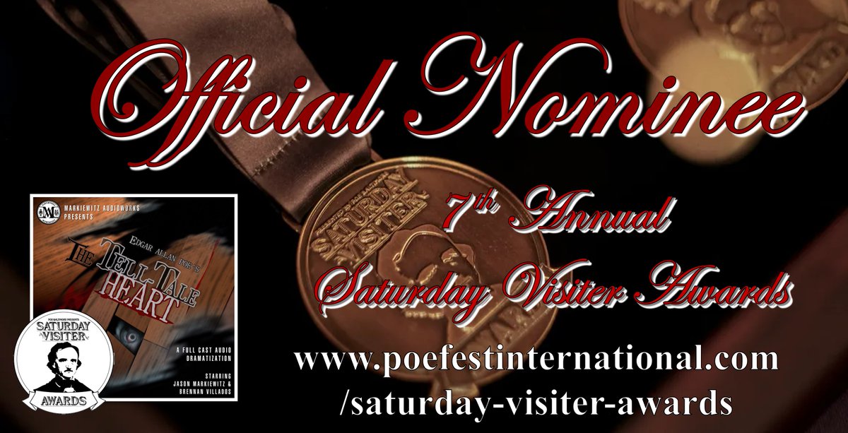 Jason Markiewitz - Voice Actor ๐๏ธ๐ง๐๐ค (@jd_markiewitz) on Twitter photo Cast your Pale Blue Eye on this! My company's full-cast #AudioDrama of "The Tell-Tale Heart" is an official nominee for the 7th Annual <a href="/PoeFestIntl/">Poe Fest Intโl</a> Saturday Visiter Awards! #edgarallanpoe #awardnominee #Awards Cast your Pale Blue Eye on this! My company's full-cast #AudioDrama of "The Tell-Tale Heart" is an official nominee for the 7th Annual <a href="/PoeFestIntl/">Poe Fest Intโl</a> Saturday Visiter Awards! #edgarallanpoe #awardnominee #Awards