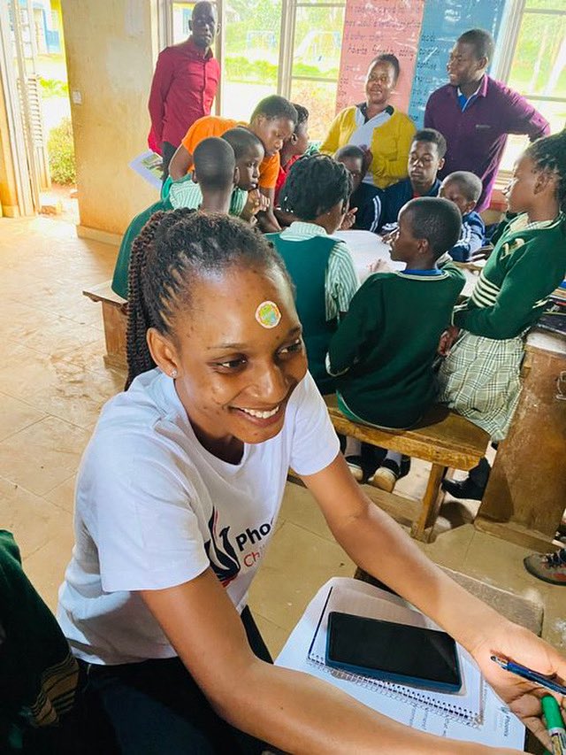 The joy 😊 we find in #classrooms - this is one of our dedicated volunteers, her name is Lillian ❤️