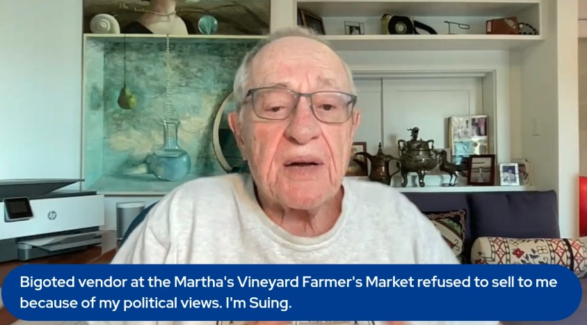 politvidchannel's tweet image. BREAKING: Alan Dershowitz says a Martha’s Vineyard food vendor refused to serve him pierogi because he supports Trump.