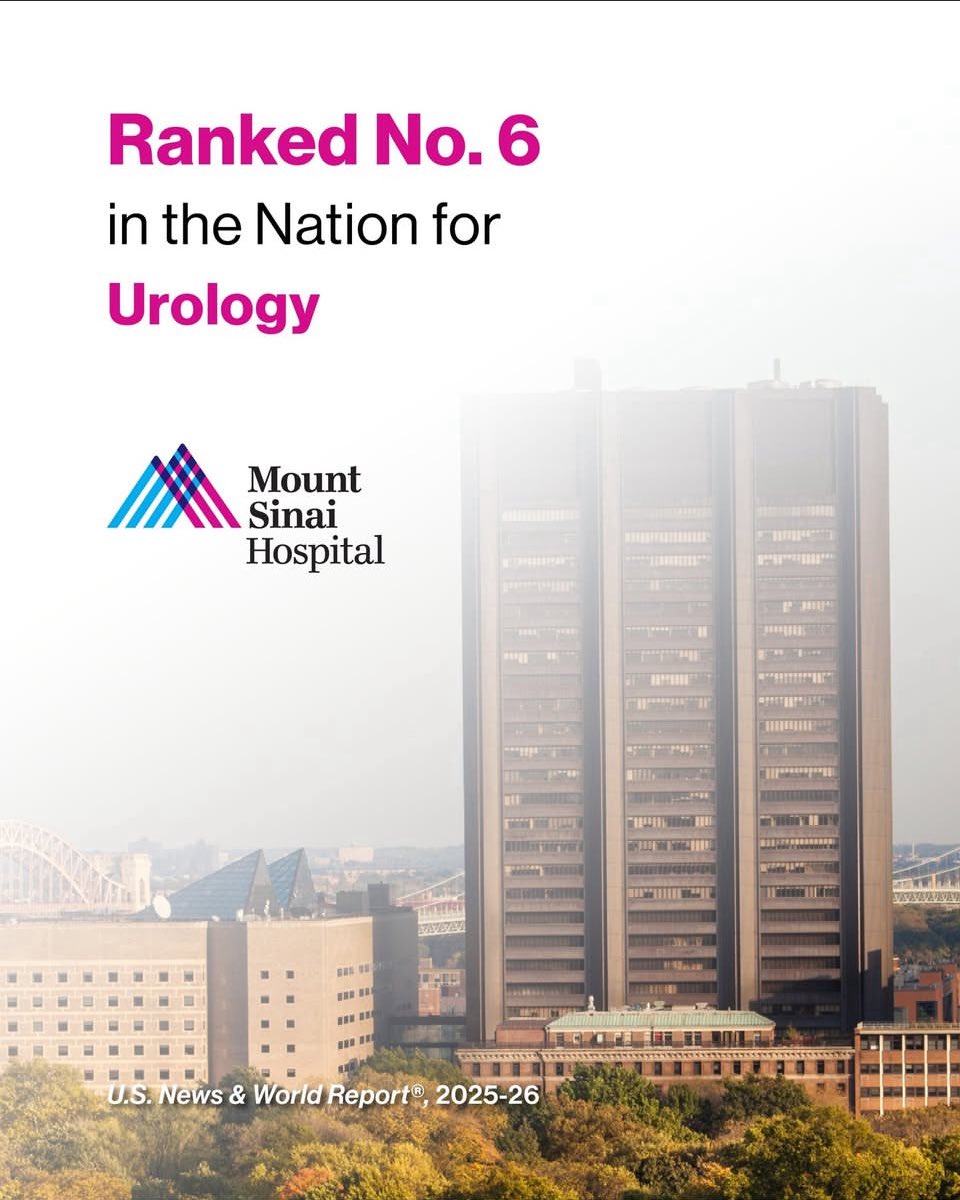 Proud to be part of a program ranked #6 in the nation for Urology by @USNews—Mount Sinai continues to lead in innovation, research, and patient care. Grateful to learn and grow among the best. #Urology #RoboticSurgery #MedicalExcellence #MountSinai #CareerGrowth