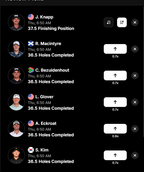 .<a href="/DraftKings/">DraftKings</a> <a href="/Pick6/">Pick6</a> <a href="/RunPureSports/">Run Pure Sports</a> from the GOLF WARS show