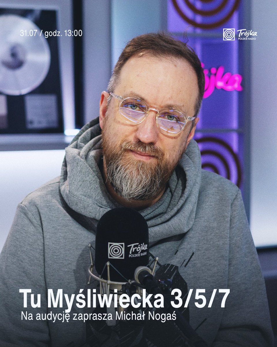 Trójka – Program 3 Polskiego Radia (@radiowatrojka) on Twitter photo 🎙️ #TuMyśliwiecka357 o Powstaniu Warszawskim, nowym albumie „SIERPNIOWE” i pamięci, którą można wyrazić muzyką.
W audycji (13-15) gościem <a href="/znajwyzszejpolk/">NOGAŚ na stronie</a> będzie Natalia Pietrucha – scenarzystka, poetka i autorka tekstów na albumie „SIERPNIOWE”, przygotowanym przez Miuosh i 🎙️ #TuMyśliwiecka357 o Powstaniu Warszawskim, nowym albumie „SIERPNIOWE” i pamięci, którą można wyrazić muzyką.
W audycji (13-15) gościem <a href="/znajwyzszejpolk/">NOGAŚ na stronie</a> będzie Natalia Pietrucha – scenarzystka, poetka i autorka tekstów na albumie „SIERPNIOWE”, przygotowanym przez Miuosh i