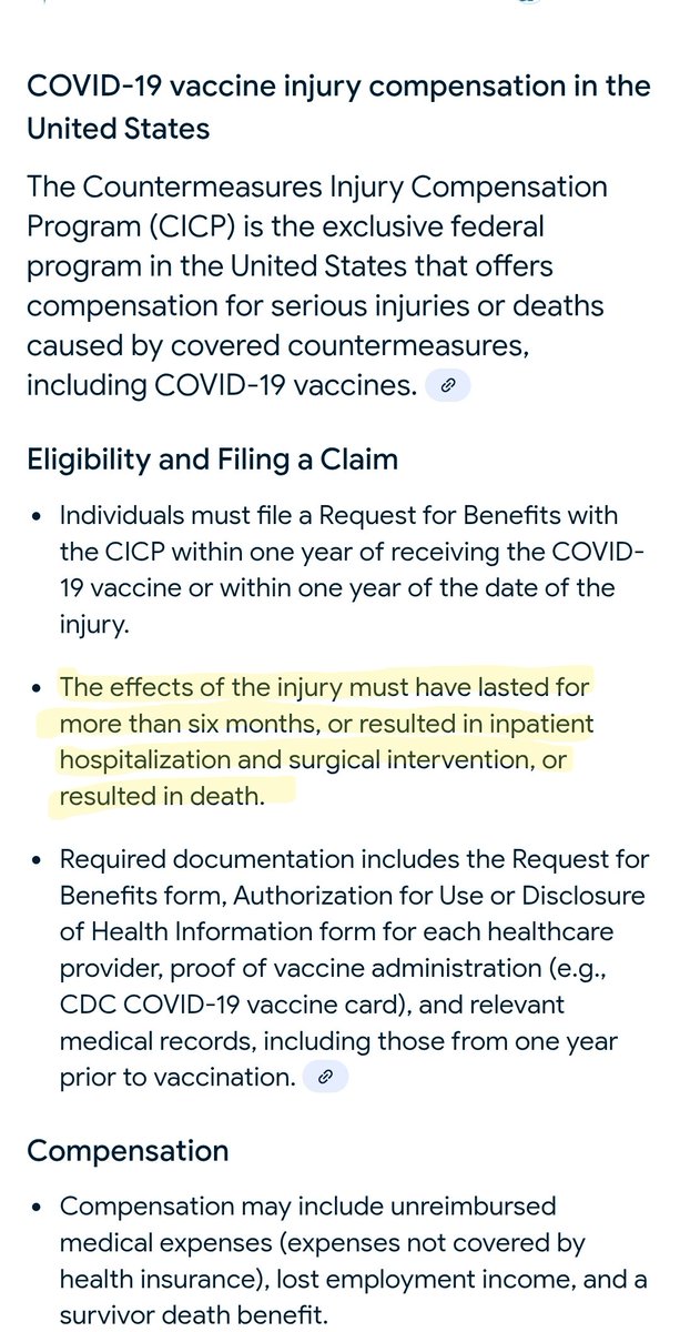 Tahnee76's tweet photo. @JohnWebbMD @farsaid_fenius @robinmarkowski3 In order to file a claim, you must file within 1 year of the vaccine, had to have effects for over 6 months that resulted in hospital stays and surgery. That's why there's so few. People like my husband who's had chronic migraines and thousands of $ in proceedures are SOL https://t.co/8sfKHgI9dg
