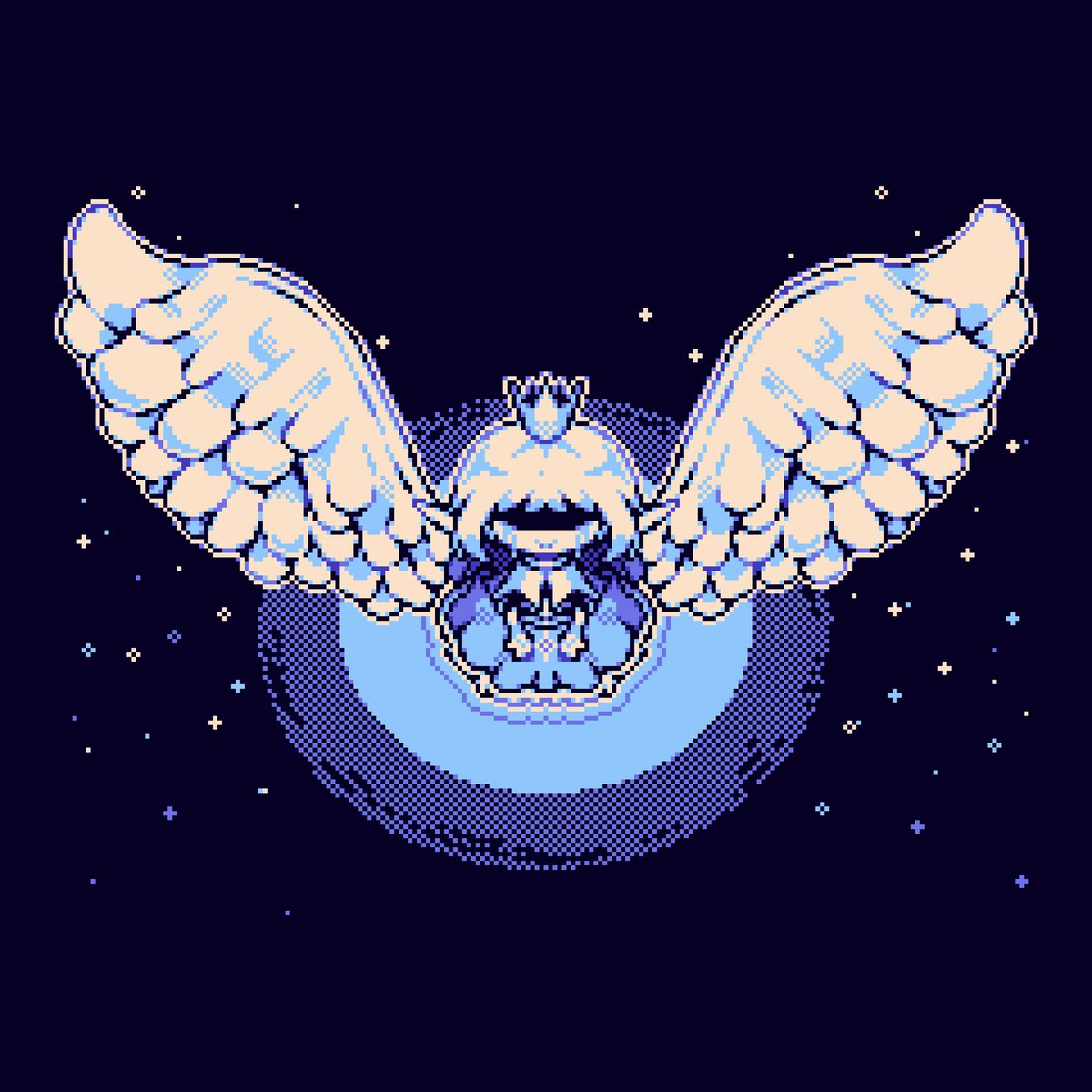 Day 335: 💙⚪⚫🟣
#pixelart