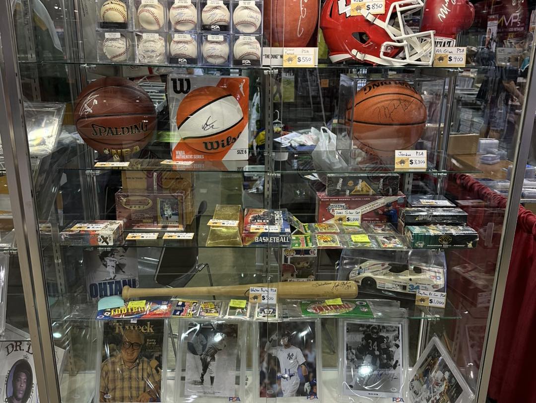 Teamsets4u's tweet photo. The GOAT Michael Jordan Autographed Basketball.  Also, Caitlin Clark and Tim Duncan(Sold) offered at the National Card Show in Chicago by Scottsdale Baseball Cards.  Booths 816/818 near the main entrance #thenational #nscc25 #PSADNA #WNBA #NBA #fever #Bulls https://t.co/2gkoL7EPck