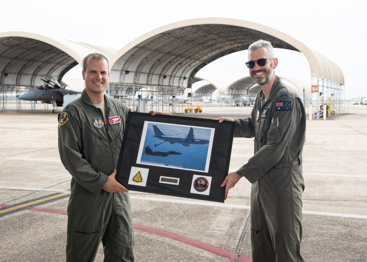 Royal Australian Air Force (@ausairforce) on Twitter photo #AusAirForce has conducted air-to-air refuelling clearance trials with the <a href="/usairforce/">U.S. Air Force</a> at <a href="/TeamEglin/">Eglin Air Force Base</a> & <a href="/EdwardsAFB/">Edwards Air Force Base</a>. A RAAF KC-30A Multi-Role Tanker Transport refuelled a USAF F-15EX Eagle II and a F-15E Strike Eagle. A USAF KC-46A Pegasus refuelled a RAAF E-7A Wedgetail. #AusAirForce has conducted air-to-air refuelling clearance trials with the <a href="/usairforce/">U.S. Air Force</a> at <a href="/TeamEglin/">Eglin Air Force Base</a> & <a href="/EdwardsAFB/">Edwards Air Force Base</a>. A RAAF KC-30A Multi-Role Tanker Transport refuelled a USAF F-15EX Eagle II and a F-15E Strike Eagle. A USAF KC-46A Pegasus refuelled a RAAF E-7A Wedgetail.