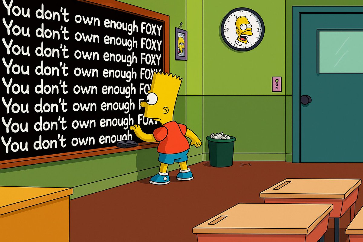 📚 Bart doesn’t lie on the chalkboard:
"You don't own enough $FOXY"

While you hesitate, someone’s stacking on $LINEA like it’s 2020.

👀 DYOR or just watch it pump.