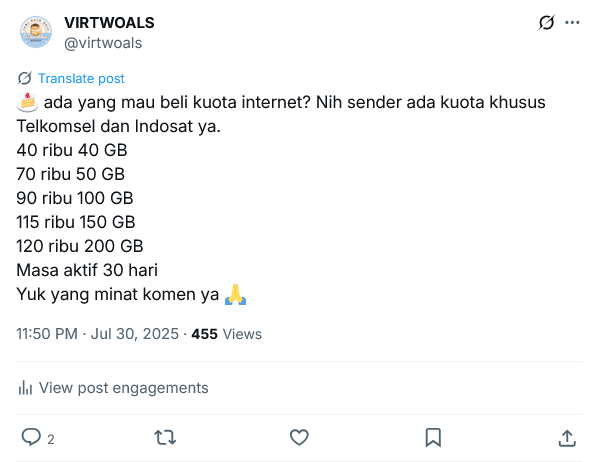 virtwoals's tweet photo. Virtwoallies, jualan begini nggak boleh, ya... (Mana katanya sendernya penipu, pula.) 😰 https://t.co/WmP5oXn4YH