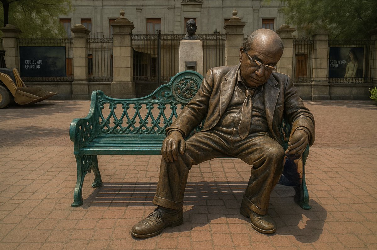 Alessandra Rojo de la Vega reubica la estatua caída de Felipe Calderón 🩷