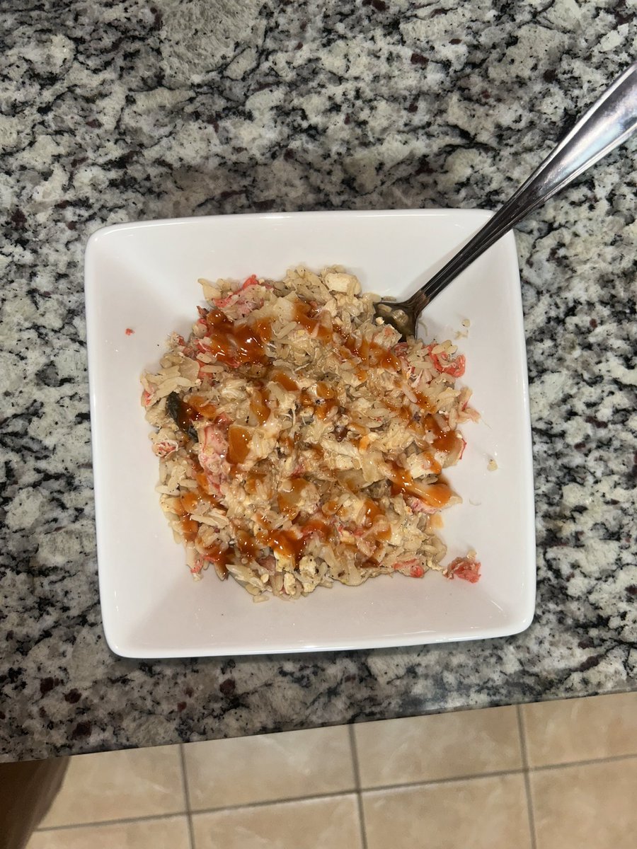 - crab fried rice for dinner … yes from scratch, no you can’t have none.