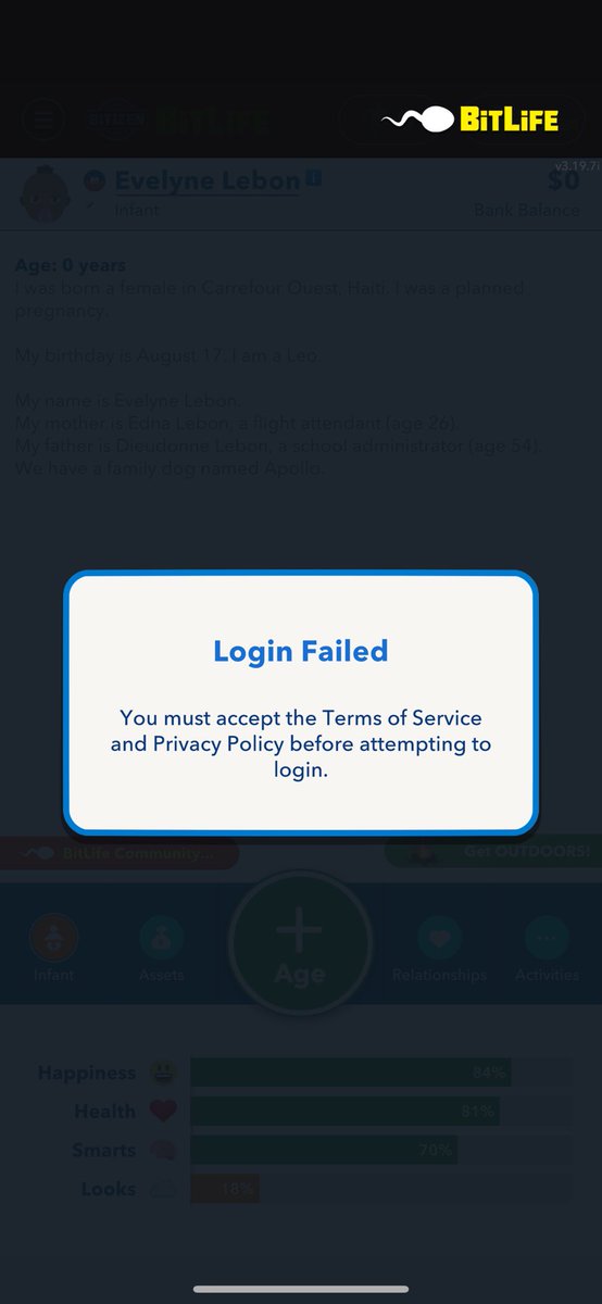 spaceships101's tweet photo. @BitLifeApp i keep getting this https://t.co/wwgkz8xxUU