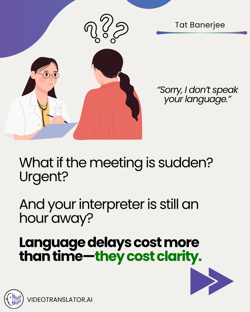 vidtranslatorai's tweet photo. The meeting just started. The topic is urgent.
But your interpreter? Still 45 minutes away.

That's when an AI-powered In-person meeting translator steps in! 

#AI #MultilingualMeetings #InterpreterSolutions  #VideoTranslatorAI #InPersonMeetings #TranslationTech https://t.co/6lkFP5VAT1