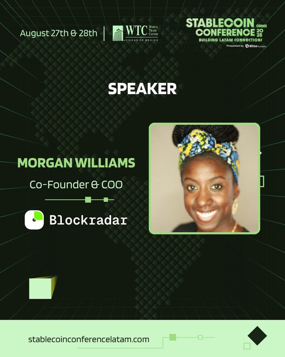 I’m super excited to be a speaker at the Stablecoin Conference by <a href="/Bitso/">Bitso</a> in CDMX 🇲🇽 next month. I'll be speaking on the ways stablecoins are moving money across LATAM and beginning to reshape payments + cross-border B2B flows.

I'm even more excited to be back on the ground