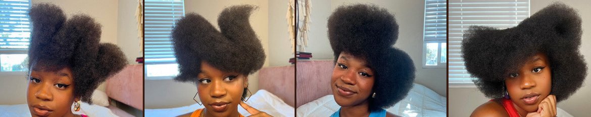 I finally felt like sculpting my hair into the W today so I can do this