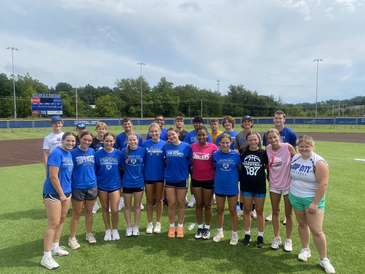 Shoutout to this group for helping remove our baseball mound &amp; set up our softball fence! Your help was much appreciated!