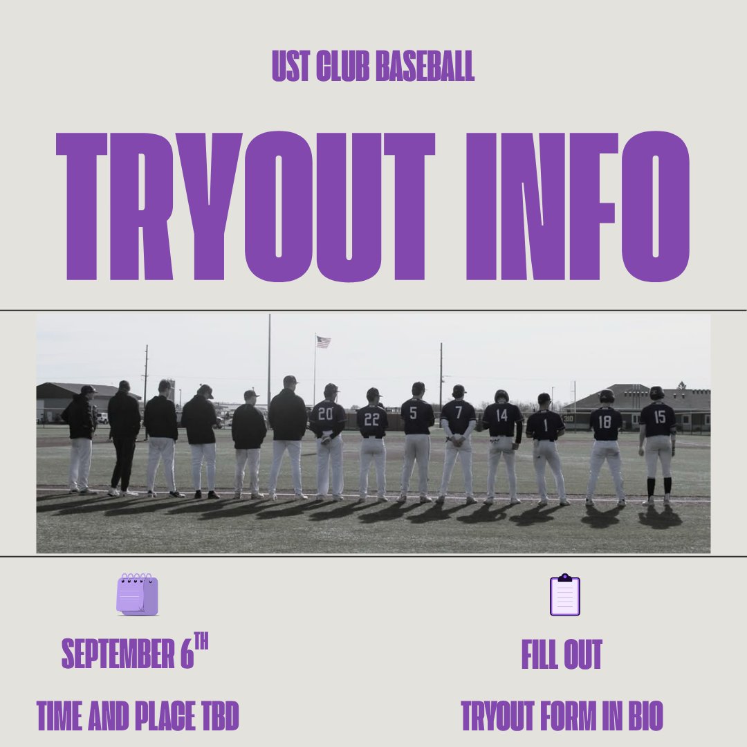 Interested in joining Club Baseball at St. Thomas? Please fill out the form linked in bio to stay up to date on tryout information!

#NCBA #shocktheworld