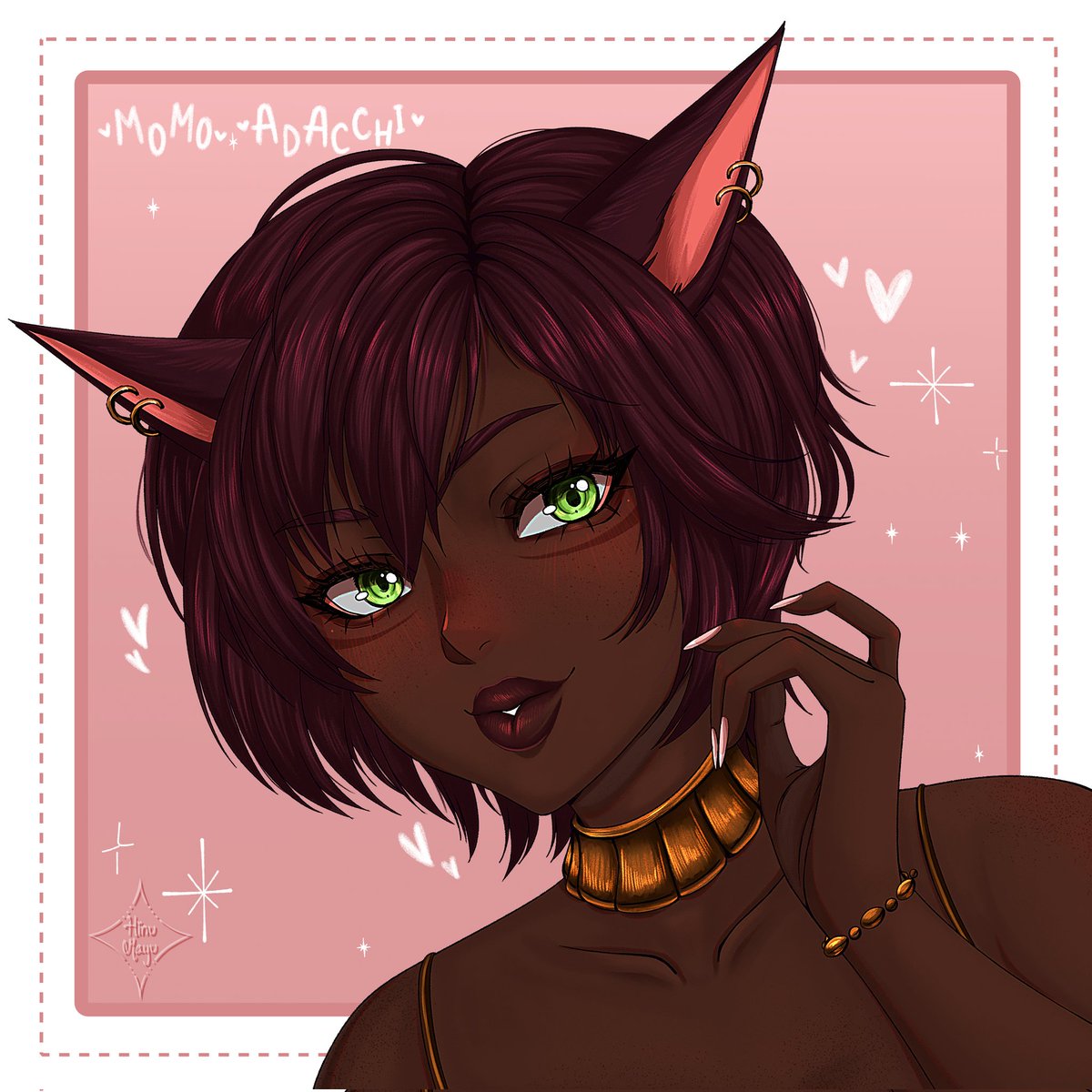Momo ♡♡
Im so happy *yippieee*
I was in conflict with my art style after a while, but I finally achieved what I wanted ♡

My icon comms are 20% off ♡

vgen.co/HinuMayu