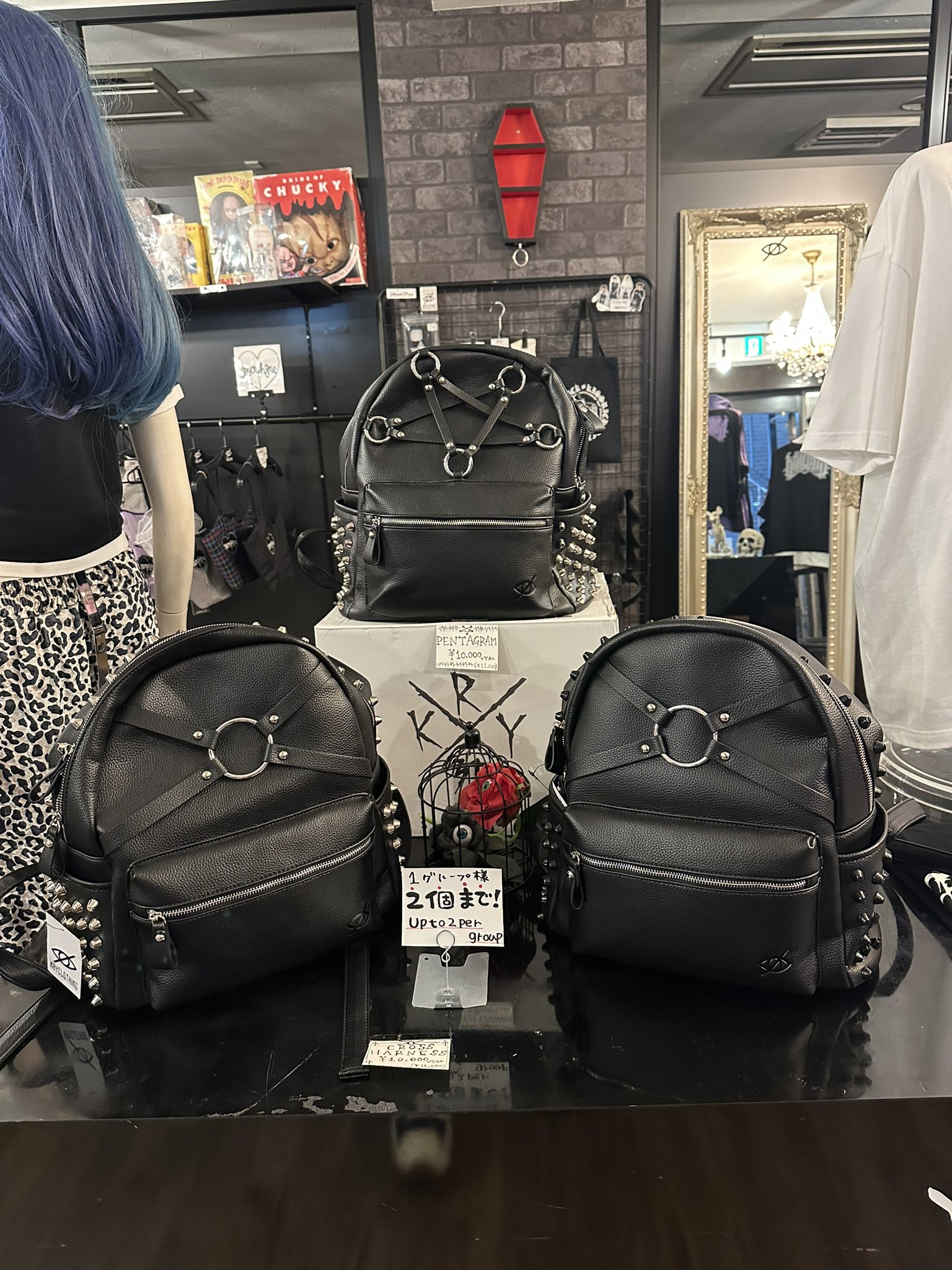 KRY clothing PENTAGRAM リュック ブラックスタッズ 地雷系 代引き不可「PENTAGRAM」 | KRY clothing