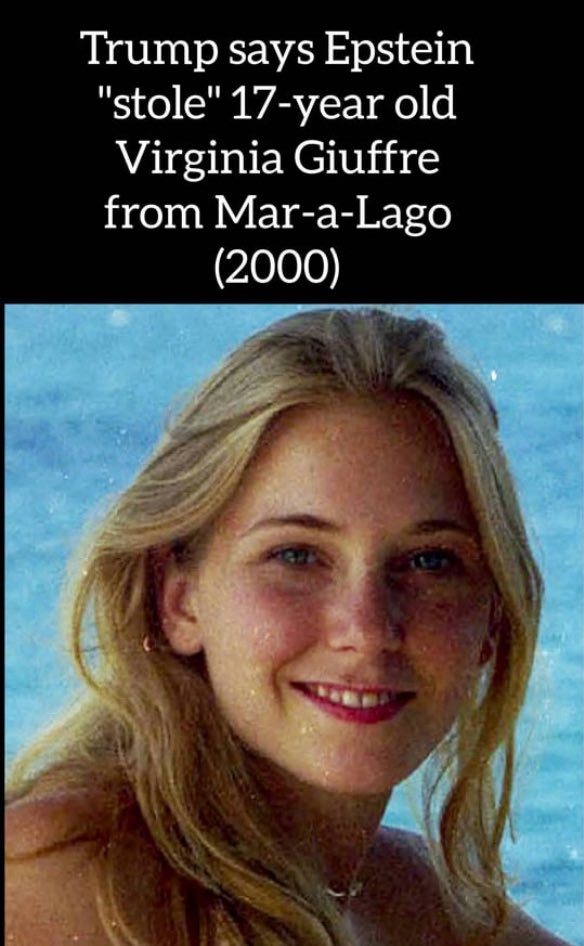 Tell me again how Trump’s not in the Epstein Files…