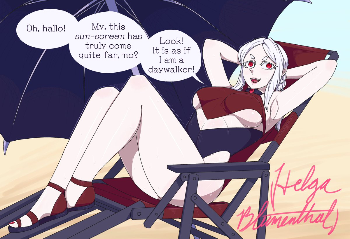 Oh to rub sunscreen on a vampire...