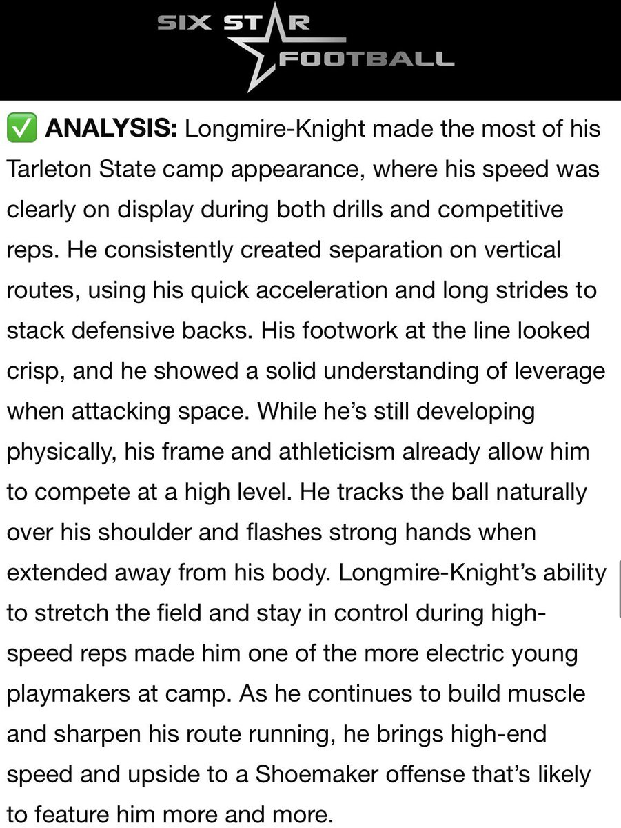 A’zari Longmire-knight (@azarilongmire) on Twitter photo Honored to be recognized by <a href="/sixstarfootball/">Six Star Football | PLUS+</a>! I've been grinding daily to improve, and it's exciting to see my efforts noticed. I'm committed to growing, staying disciplined, and representing Shoemaker High School with pride. Let's keep working! <a href="/CoachTateW/">Tate Whitten</a> <a href="/SHSCoachForeman/">Coach Foreman</a> Honored to be recognized by <a href="/sixstarfootball/">Six Star Football | PLUS+</a>! I've been grinding daily to improve, and it's exciting to see my efforts noticed. I'm committed to growing, staying disciplined, and representing Shoemaker High School with pride. Let's keep working! <a href="/CoachTateW/">Tate Whitten</a> <a href="/SHSCoachForeman/">Coach Foreman</a>