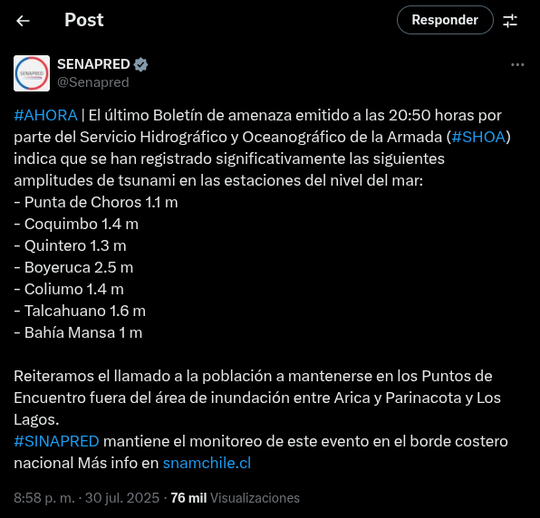 robertoalexf's tweet photo. @WAINRAIHGT Mientras la Armada (SHOA) y el Senapred mantengan la alerta, tus comentarios imbéciles te los puedes guardar hasta nuevo aviso. Weón inútil...🤡 https://t.co/YavsN2Mflm