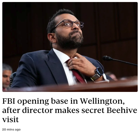 nickarockel's tweet photo. Allowing the secret service of an increasingly totalitarian regime run by a lunatic to open a base is normal, right?
With the possible exception of the UK, is any nation on earth kissing Trump's ring harder than us? https://t.co/yZc6jO0cl8