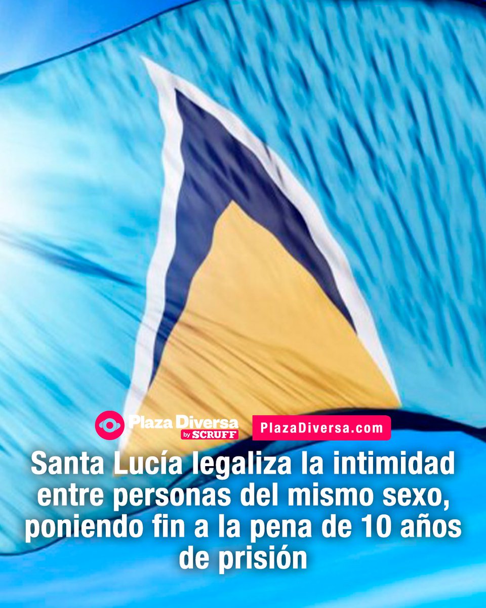 | #Actualidad | 🏳️‍🌈 Santa Lucía legaliza la intimidad entre personas del mismo sexo, poniendo fin a la pena de 10 años de prisión. 

Lee ➡️ plazadiversa.com/santa-lucia-le…