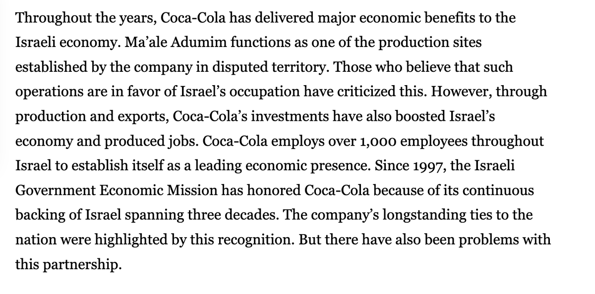 posting ss of fucking google ai search results saying that coca cola claims that coca cola doesn't support the entity? look, i can post ss of information, too.