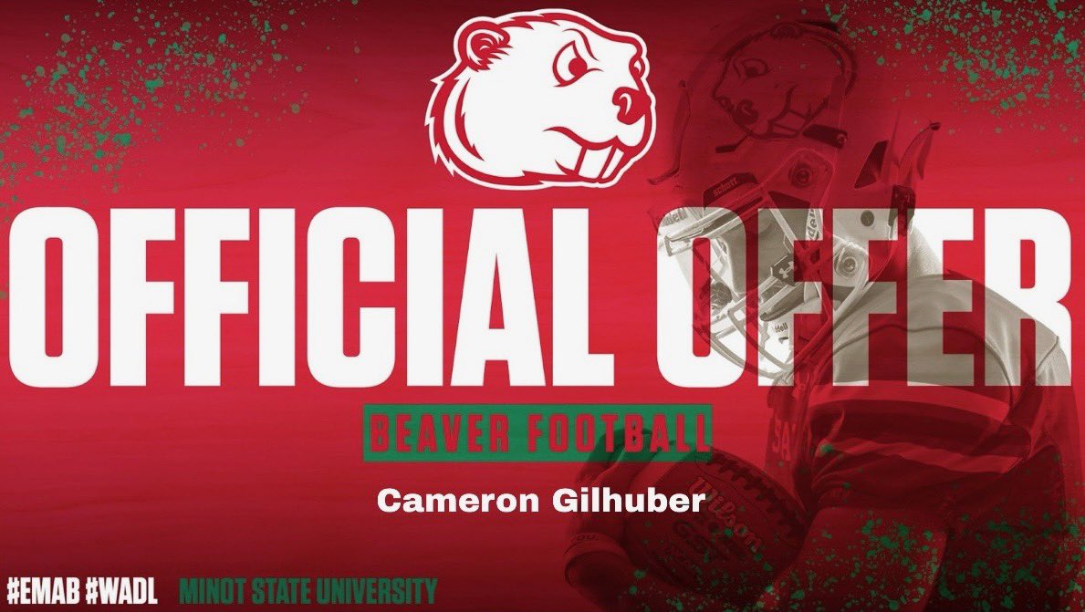 Cameron Gilhuber (@camerongilhuber) on Twitter photo Blessed to have received a D2 offer from Minot state! <a href="/CoachRiversPSP/">"C-Riv"</a> <a href="/CoachPatu/">Saul Patu</a> <a href="/martell_t11/">Tyler Martell</a> <a href="/SheldonIrishfb/">☘️ Sheldon HS Football</a> <a href="/MSUBeaversFB/">Minot State Football</a> <a href="/JordanJ_/">Jordan Johnson</a> <a href="/mvp7on7/">MVP Elite Football</a> <a href="/CoachMattMVP/">Matt Quinn</a> Blessed to have received a D2 offer from Minot state! <a href="/CoachRiversPSP/">"C-Riv"</a> <a href="/CoachPatu/">Saul Patu</a> <a href="/martell_t11/">Tyler Martell</a> <a href="/SheldonIrishfb/">☘️ Sheldon HS Football</a> <a href="/MSUBeaversFB/">Minot State Football</a> <a href="/JordanJ_/">Jordan Johnson</a> <a href="/mvp7on7/">MVP Elite Football</a> <a href="/CoachMattMVP/">Matt Quinn</a>