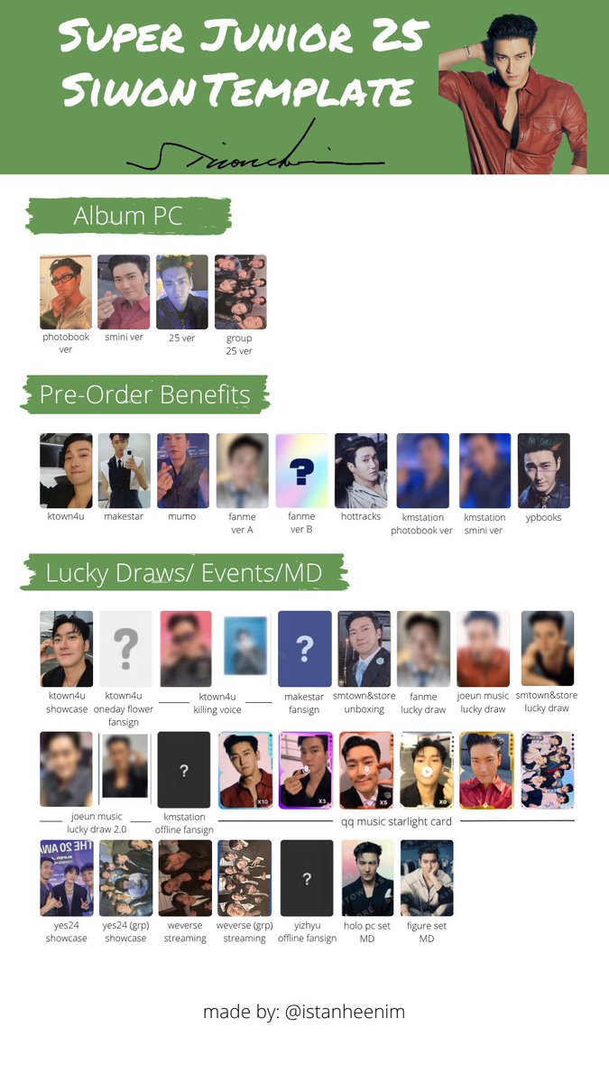 💙 Super Junior 12th Album - Super Junior 25 photocard template