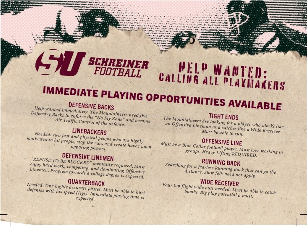 Help wanted for 2026! Read the job descriptions and apply!  forms.arirecruiting.com/schreinerunive…