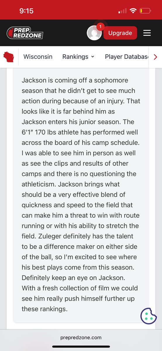 Jackson Zuleger ‘27 WR/DB (@jacksonzuleger) on Twitter photo Thank you <a href="/MJ_NFLDraft/">Mark Johnson</a> for the write up!!! Cannot wait to ball out this season! Huge things coming just watch!! <a href="/PrepRedzoneWI/">Prep Redzone Wisconsin</a> <a href="/CoachBowen98/">Coach Chance Bowen</a> <a href="/CoachSipple/">Mark Sipple</a> <a href="/CoachCrutchley/">Steve Crutchley</a> <a href="/CoachE_Blugolds/">Rob Erickson</a> <a href="/NSUCoachSchmidt/">Mike Schmidt</a> <a href="/CoachDBills/">Derek Bills</a> <a href="/ecmfootball/">Eau Claire Memorial Football</a> Thank you <a href="/MJ_NFLDraft/">Mark Johnson</a> for the write up!!! Cannot wait to ball out this season! Huge things coming just watch!! <a href="/PrepRedzoneWI/">Prep Redzone Wisconsin</a> <a href="/CoachBowen98/">Coach Chance Bowen</a> <a href="/CoachSipple/">Mark Sipple</a> <a href="/CoachCrutchley/">Steve Crutchley</a> <a href="/CoachE_Blugolds/">Rob Erickson</a> <a href="/NSUCoachSchmidt/">Mike Schmidt</a> <a href="/CoachDBills/">Derek Bills</a> <a href="/ecmfootball/">Eau Claire Memorial Football</a>