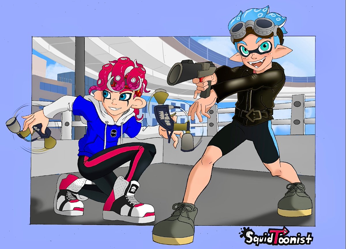 Squidtoonist's tweet photo. All my Art Fight Attacks this year! It was a pleasure drawing these! 

#Artfight #Dnd #Splatoon https://t.co/QyJ6Si1NMa