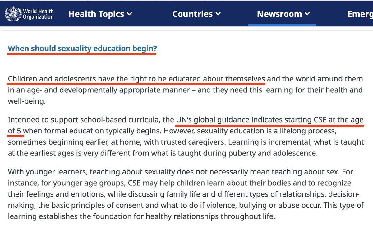 The WHO wants our very young children to learn about sex and sexuality. The statement below, from the WHO website explains why for 5 years +. 
<a href="/bobmccoskrienz/">𝓑𝓸𝓫 𝓜𝓬𝓒𝓸𝓼𝓴𝓻𝓲𝓮 🇳🇿</a> in the post below shows how it's even in early childhood (ECE). <a href="/letkidsbekidsnz/">Let Kids Be Kids</a>