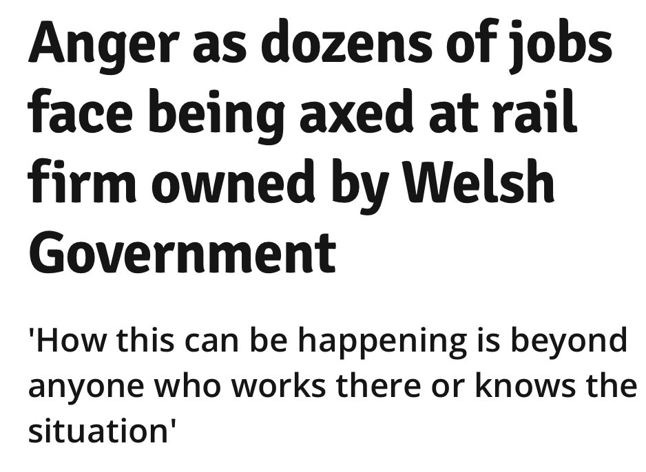 Taxpayers forked out £10.8M for Pullman Rail — now 36 skilled workers face the sack because TfW, a Welsh Government-owned firm, failed to fix a leaking roof. Bonuses for TfW staff are up 60%. Yet another example of Welsh Labour mismanagement. Wales needs Reform.