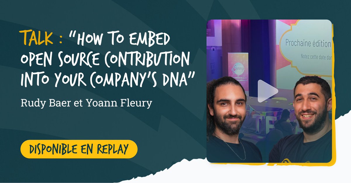 BearStudio (@_bearstudio) on Twitter photo 🎤 <a href="/RudyBaer/">Rudy Baer</a> et <a href="/YoannFleuryDev/">Yoann Fleury 👨💻⚛️🦀</a> étaient présents à <a href="/SunnyTech_MTP/">Sunny Tech</a> pour expliquer comment l'#OpenSource est devenu l'un des pilliers du BearStudio
Le replay de leur talk est dispo sur YouTube 👉 youtu.be/uxoQfRDxN80?si…
#SunnyTech #Dev #TechTalk #REX #React 🎤 <a href="/RudyBaer/">Rudy Baer</a> et <a href="/YoannFleuryDev/">Yoann Fleury 👨💻⚛️🦀</a> étaient présents à <a href="/SunnyTech_MTP/">Sunny Tech</a> pour expliquer comment l'#OpenSource est devenu l'un des pilliers du BearStudio
Le replay de leur talk est dispo sur YouTube 👉 youtu.be/uxoQfRDxN80?si…
#SunnyTech #Dev #TechTalk #REX #React