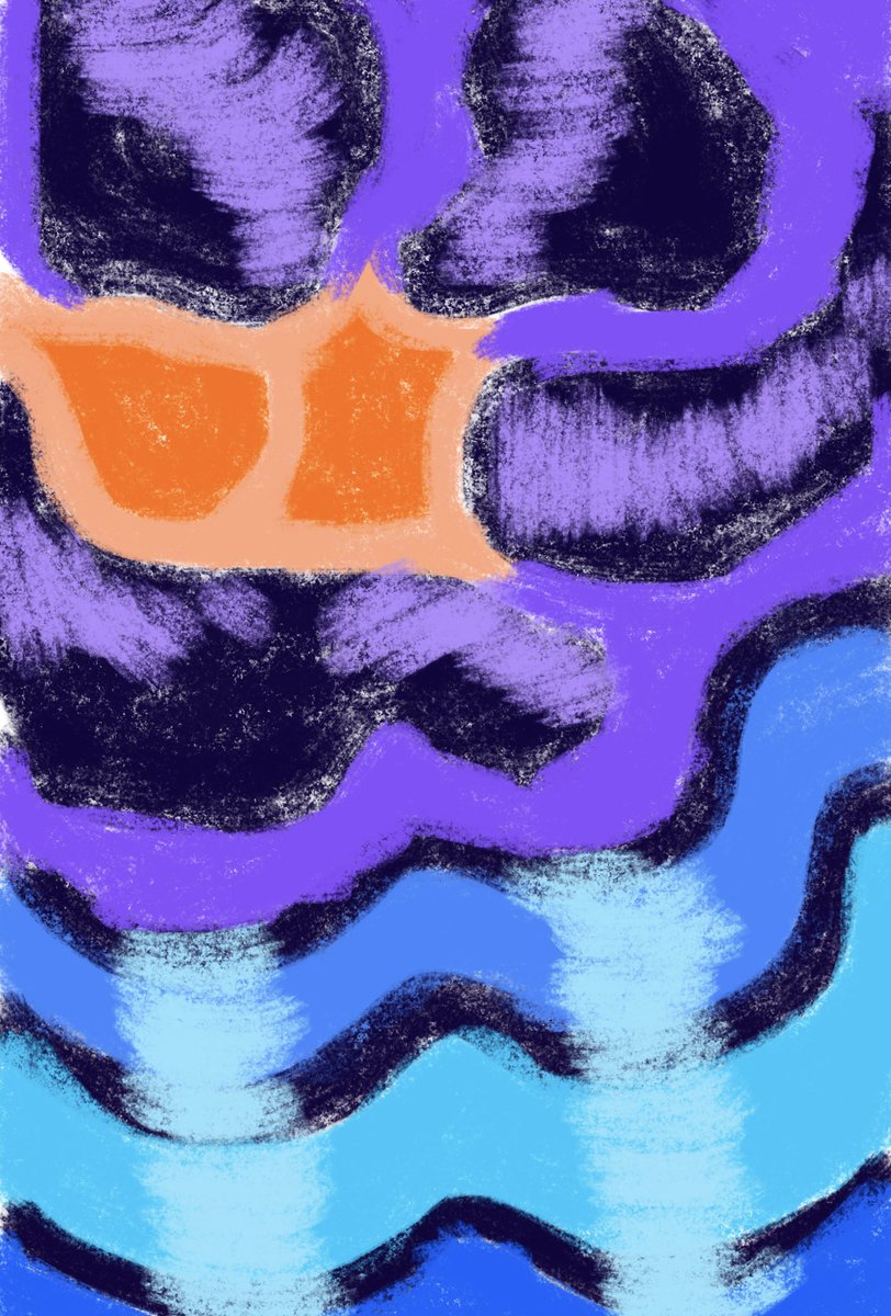 It’s midnight. My favorite moment between night and morning. There’s a new weirdly shaped orange object attached to the friendlier side of the moon…

#emmas #abstract #digitalartwork